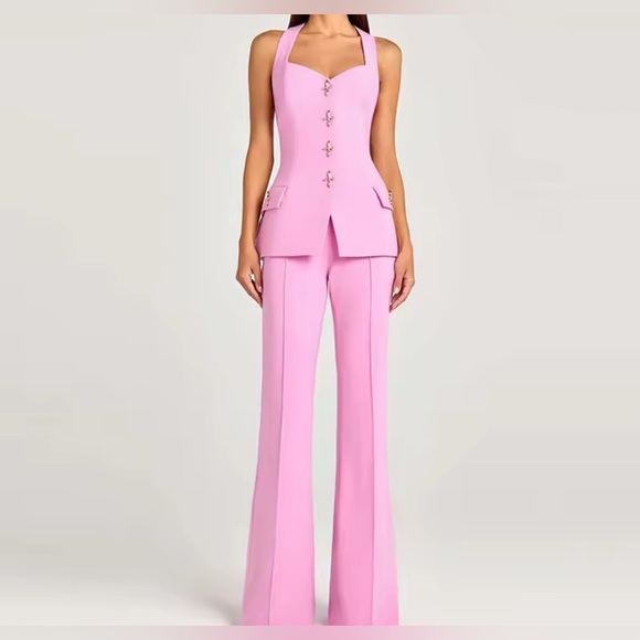 NWT Retail $195 Ellena IS Black Women's Pant Suit Two Piece Set - Picture 1 of 4